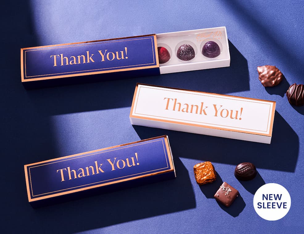Ethel M Chocolates Thank You Sleeves