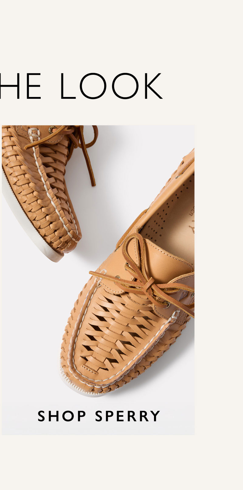 Finish the look. SHOP SPERRY
