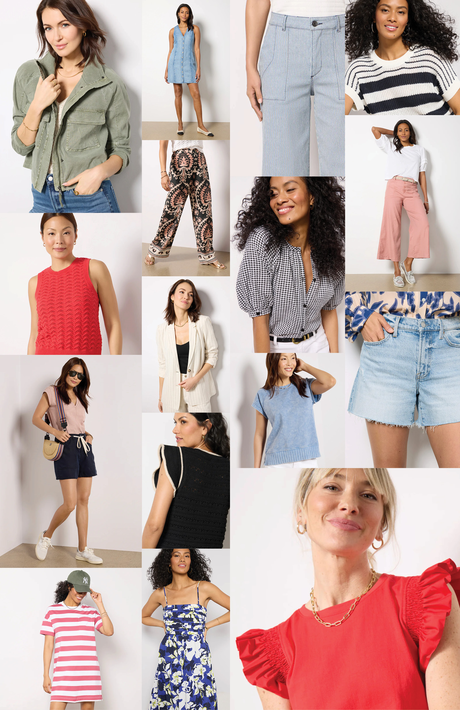 Collage of images of EVEREVE's best selling pieces.