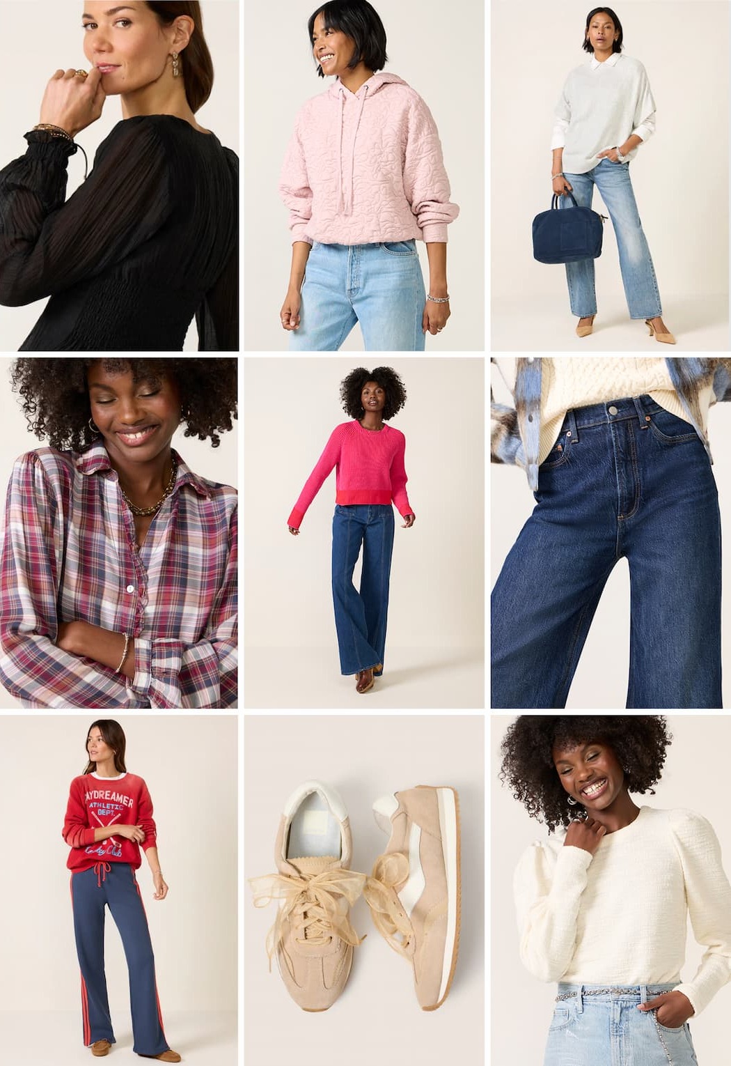 Grid of 9 images of best selling looks for December.