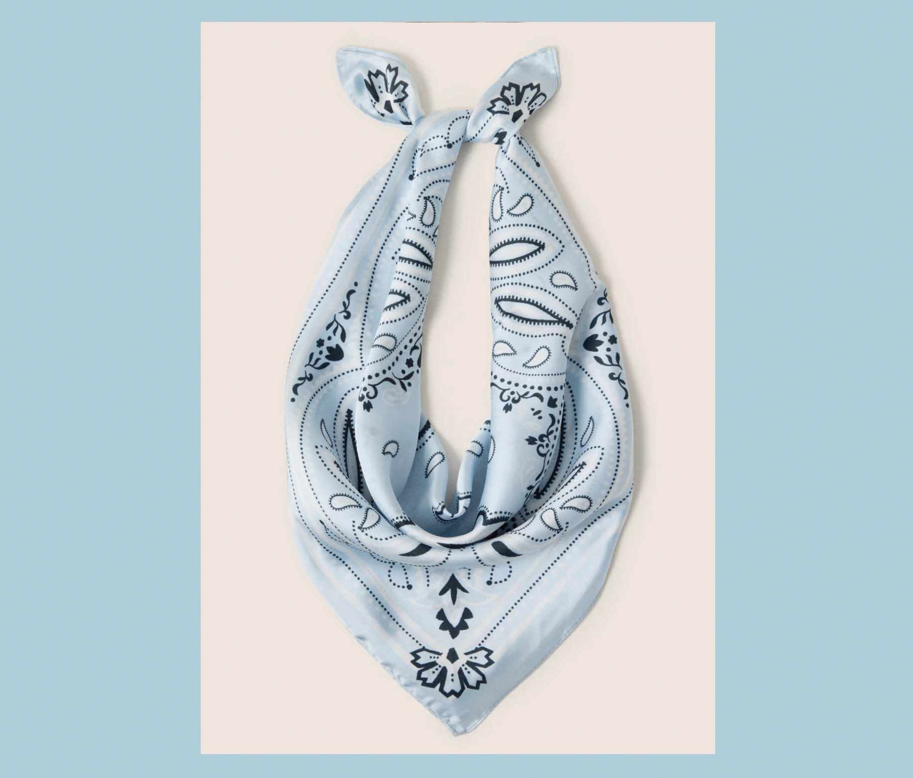 Rotating images of fashion in cool blue. 