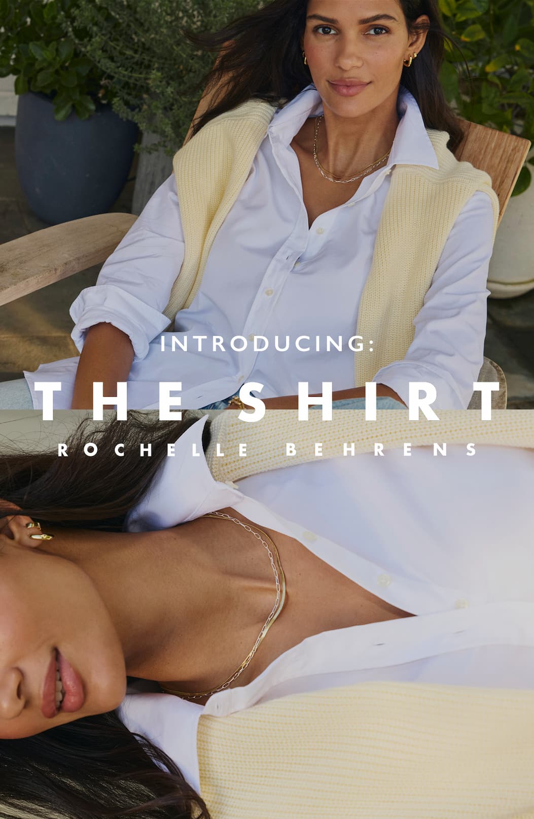 Introducing: The Shirt. Rochelle Behrens. Image of model wearing The Shirt