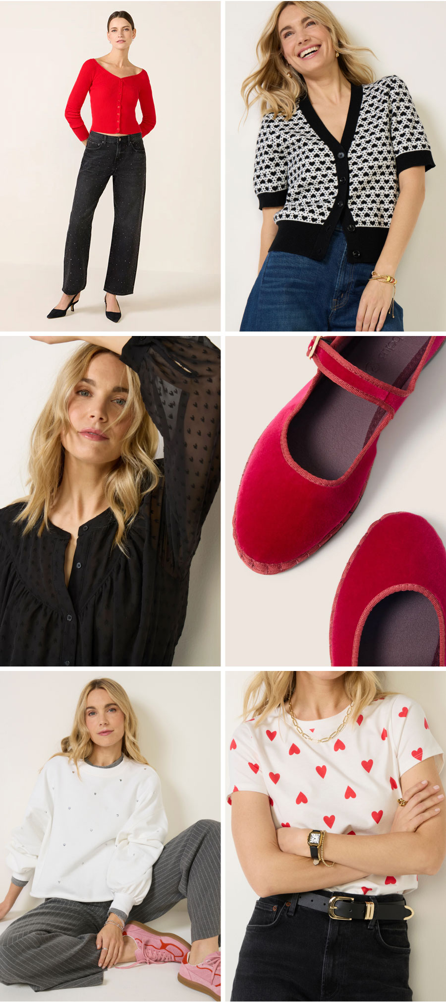 Grid of images showing new arrivals looks