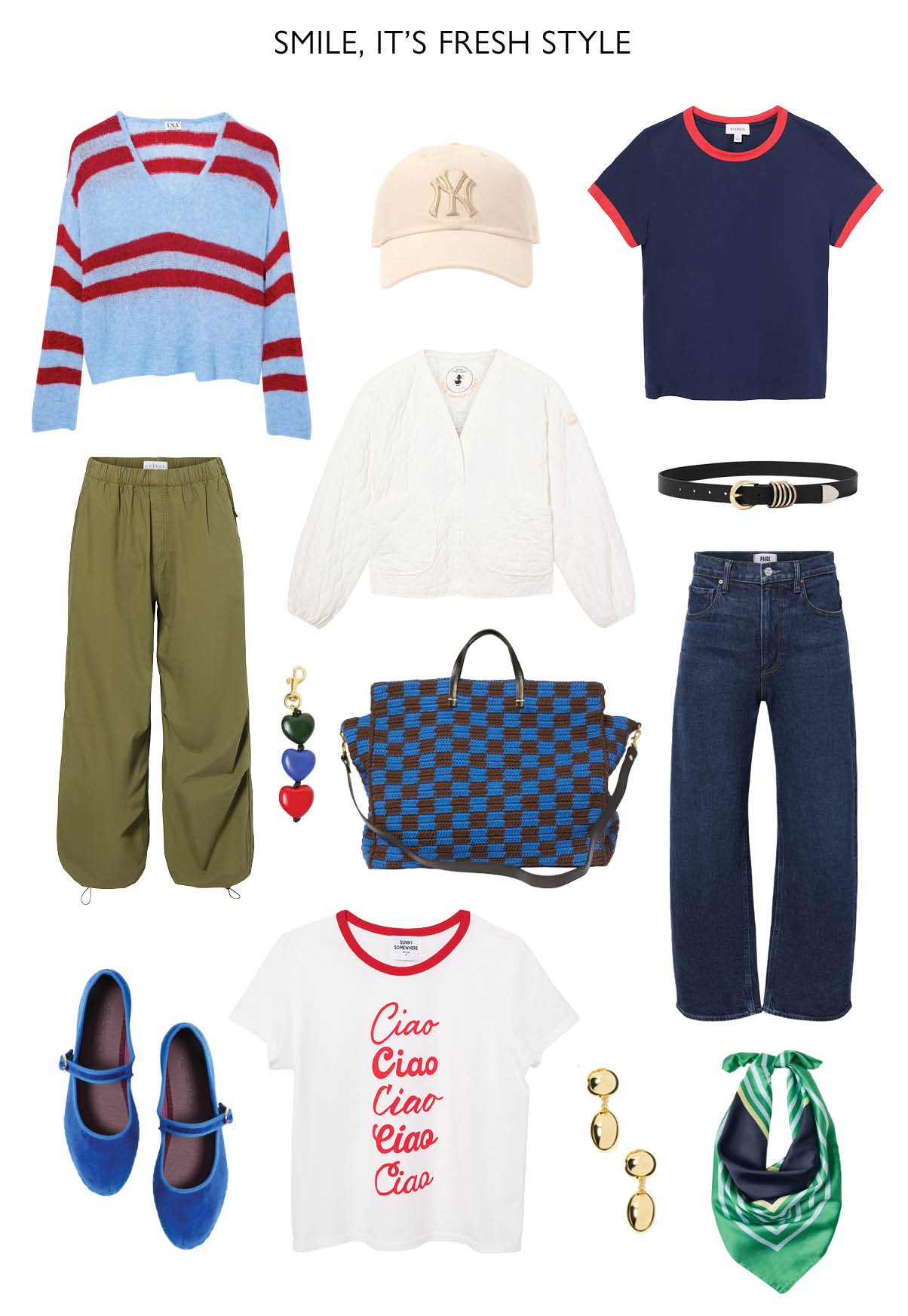 SMILE, IT'S FRESH STYLE. Cut out images of fresh new looks. 