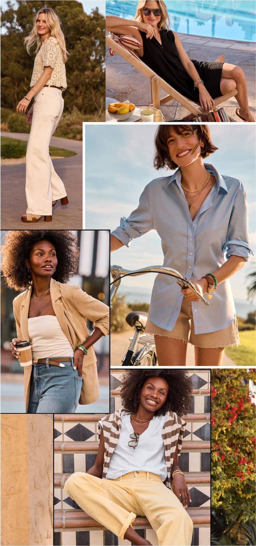 Collage of new March looks.