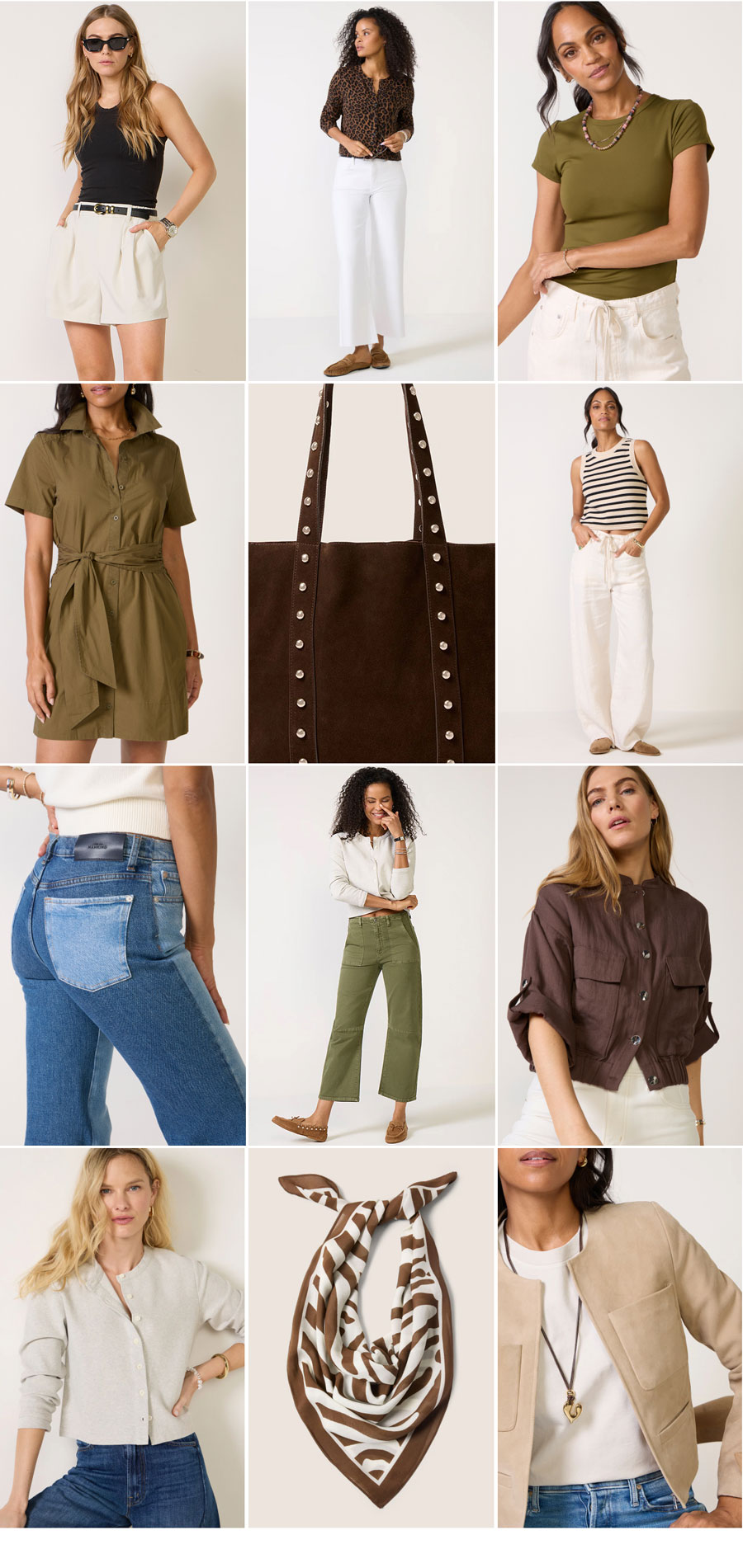 Grid of images of new arrival looks.