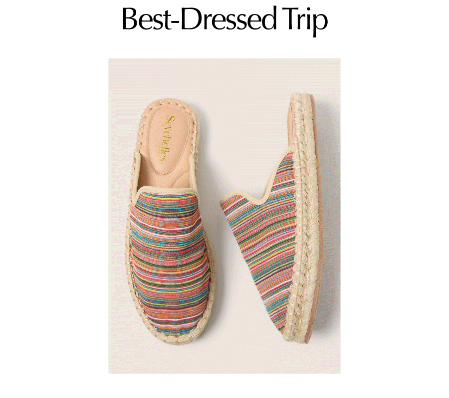 Best-Dressed Trip. Rotating images of travel wear.