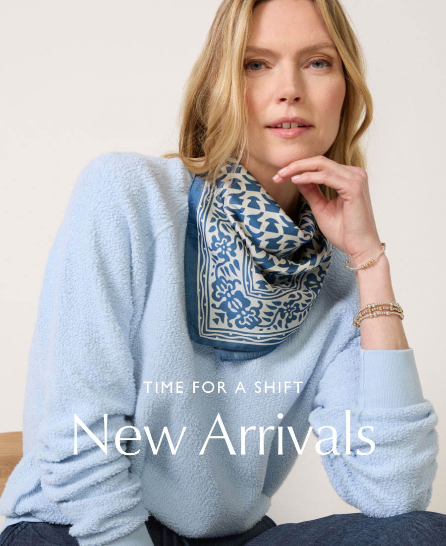 New Arrivals. Time for a shift. Fashion image.
