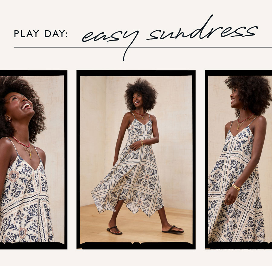 Play Day: Easy Sundress. Images of model in sundress