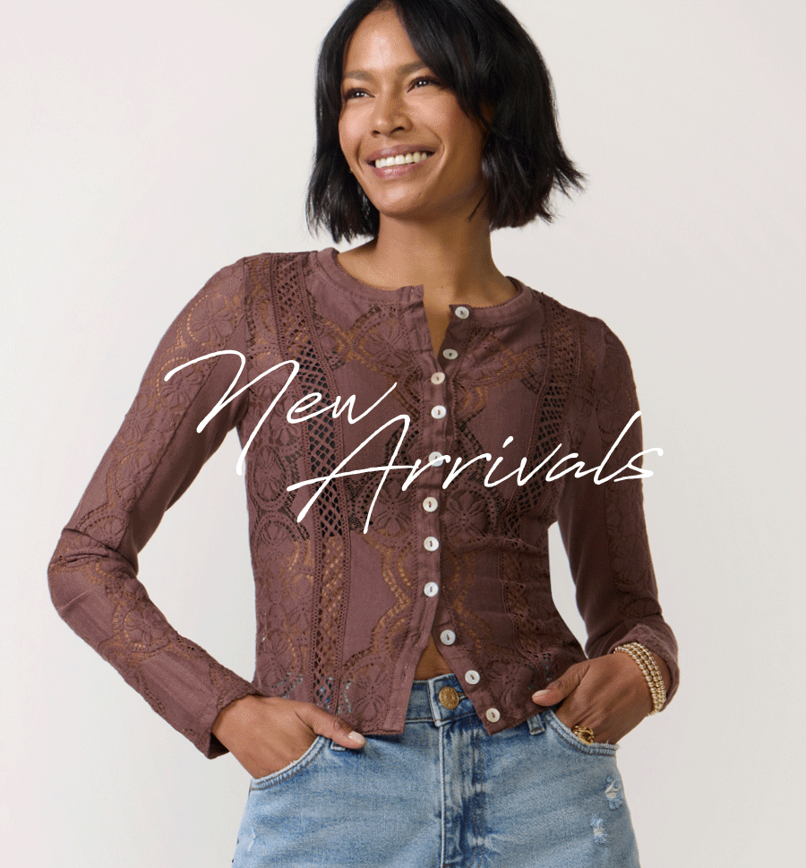 New Arrivals. Rotating images of new looks.