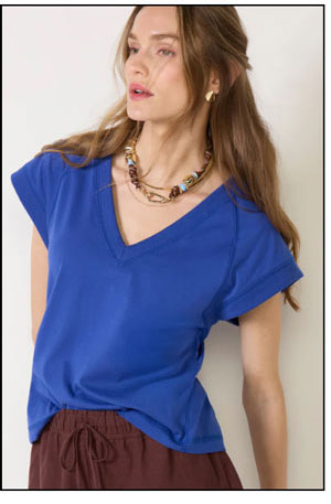 SHOP Nora V Neck Muscle Tee