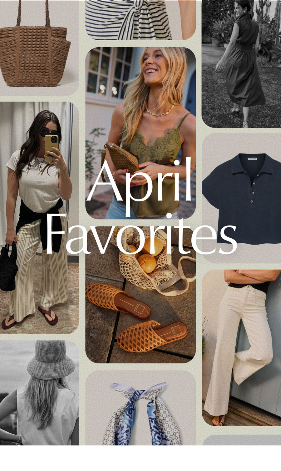 April Favorites. Fashion images.
