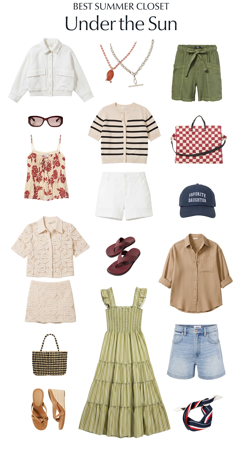 Best summer closet under the sun. Cut outs of great summer fashion ideas.