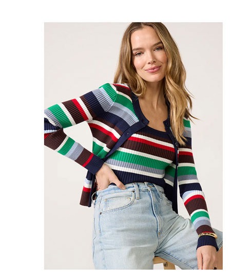 Multistrip Cardigan
