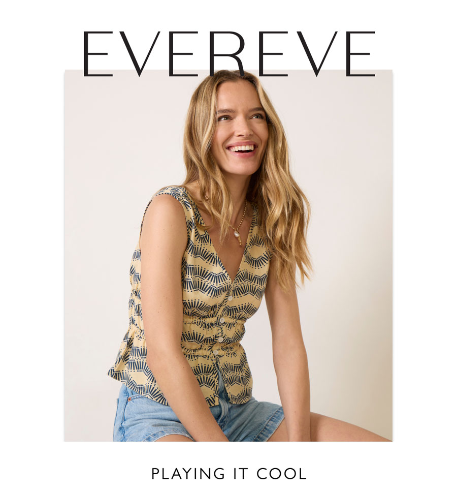 EVEREVE Playing it cool. Image of model in new arrival look. 