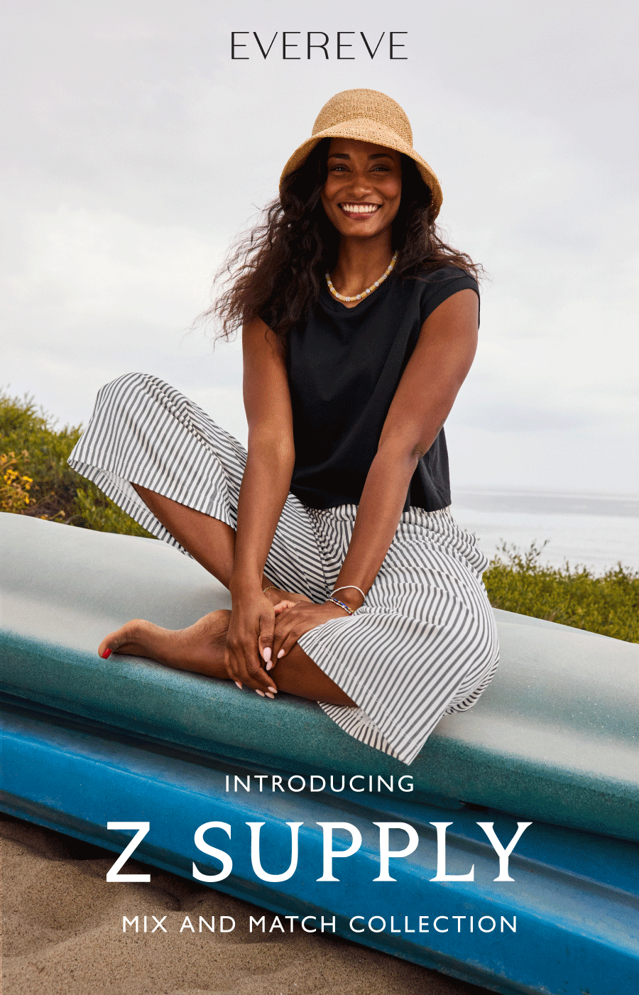 Introducing Z Supply Mix and Match Collection now at EVEREVE. Rotating images of models in fashionable mix and match pieces.