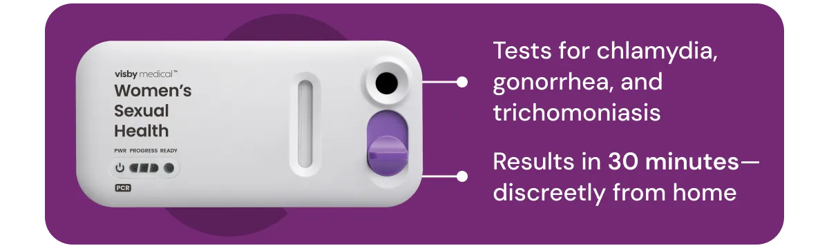 Visby Rapid PCR At-Home Female STD Test – 3 Panel