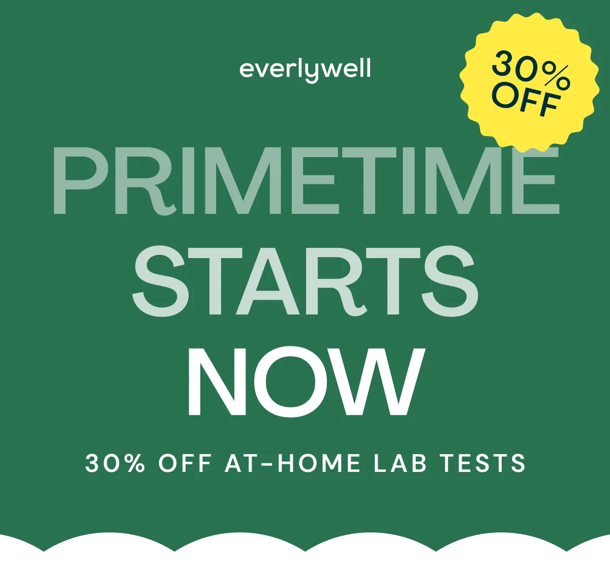 30% off best-selling at-home lab tests