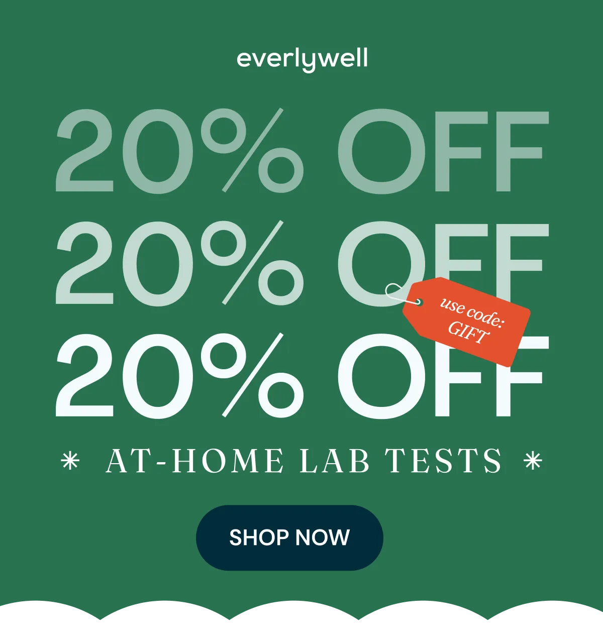 30% OFF AT-HOME LAB TESTS