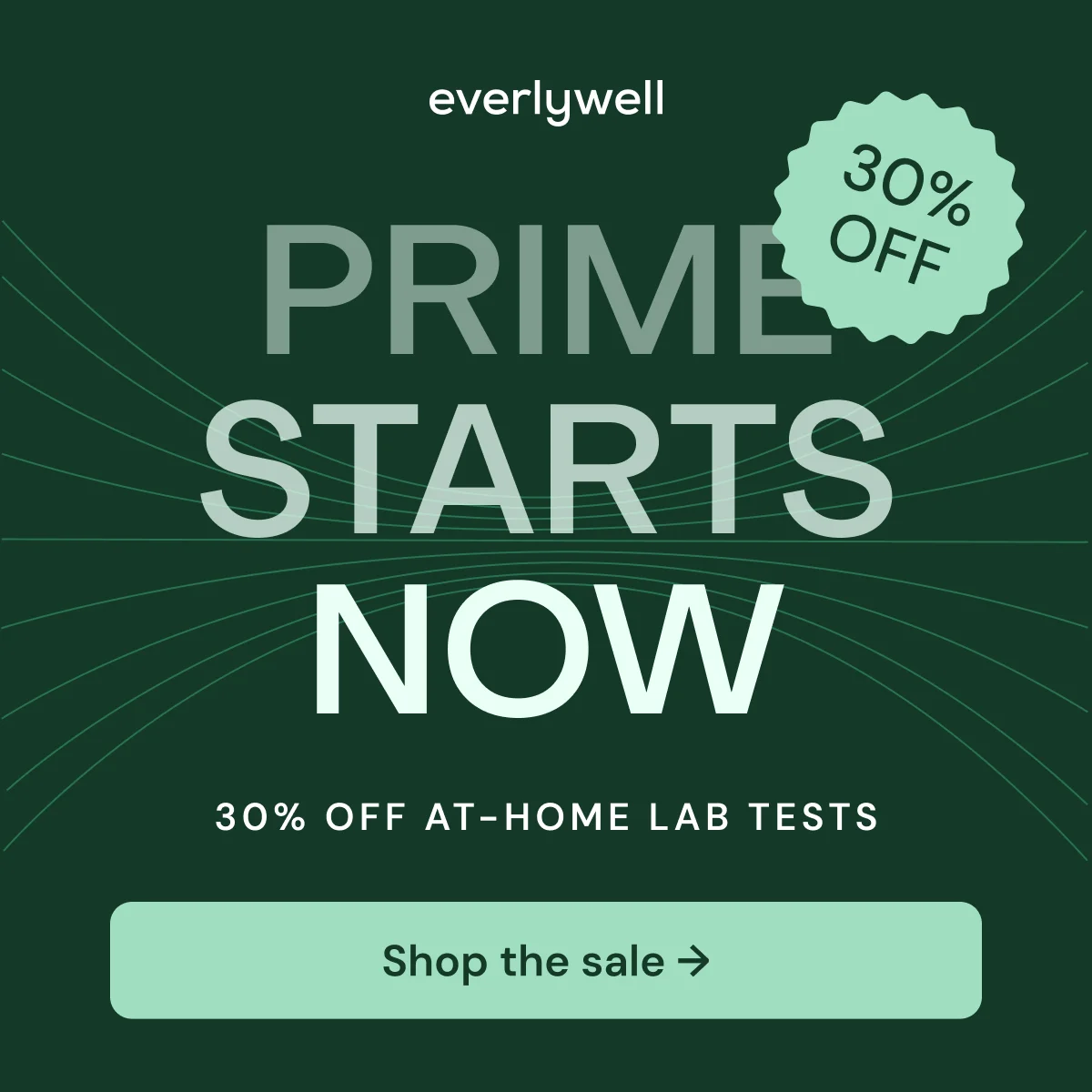Prime Starts Now 30% off at-home lab tests