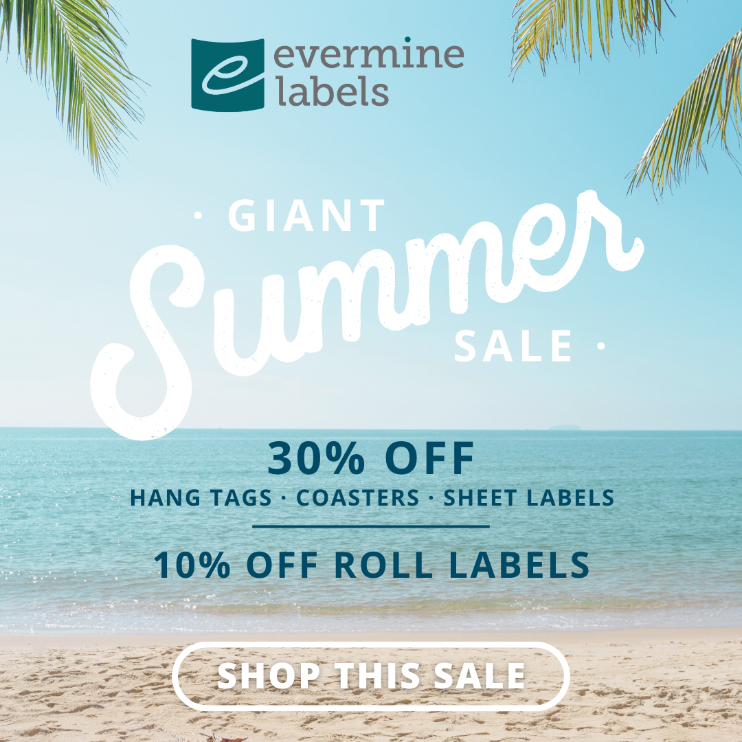 Giant Sale: 30% off coasters, hang tags & sheet labels
