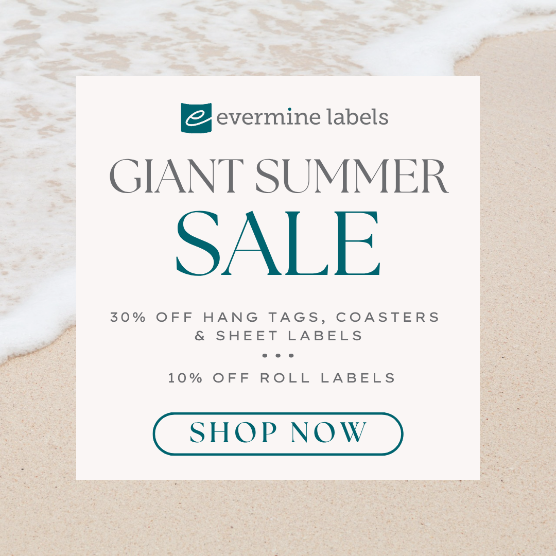 30% off most items in our store; 10% off roll labels