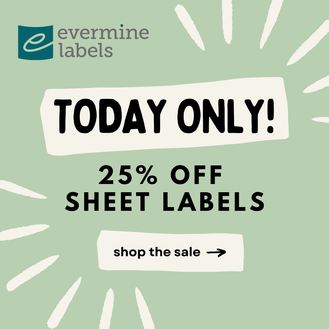 25% off Sheet Labels