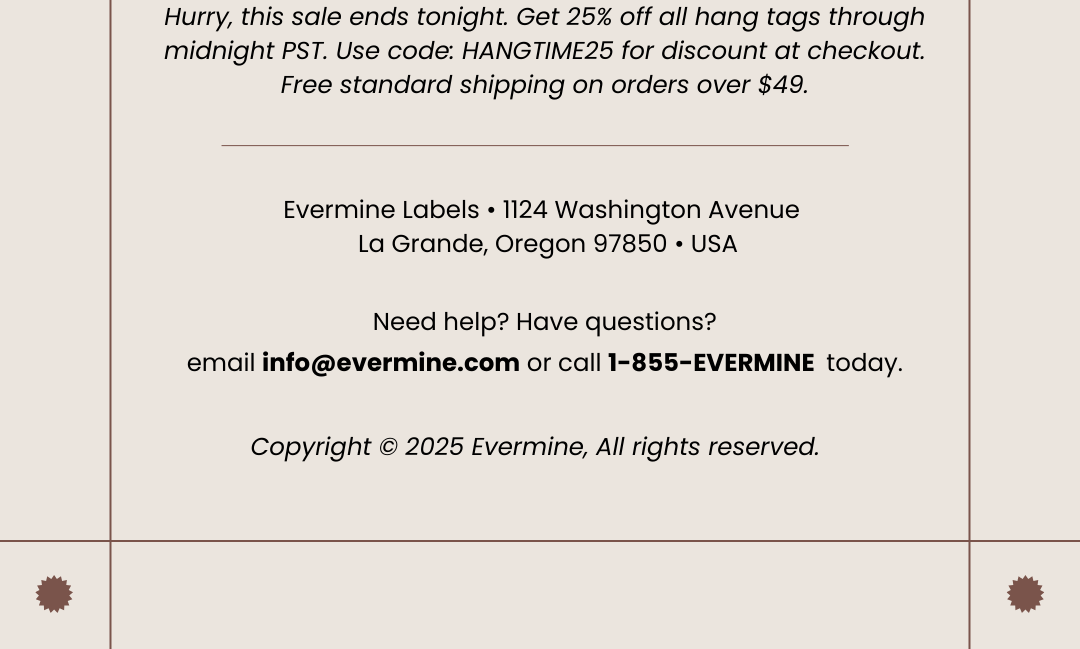 Sale ends midnight