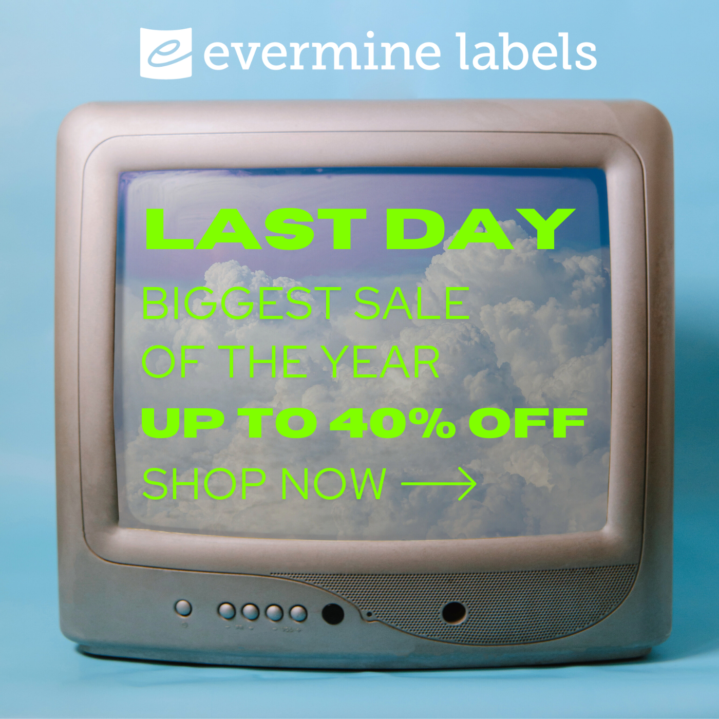 Last day - up to 40% off