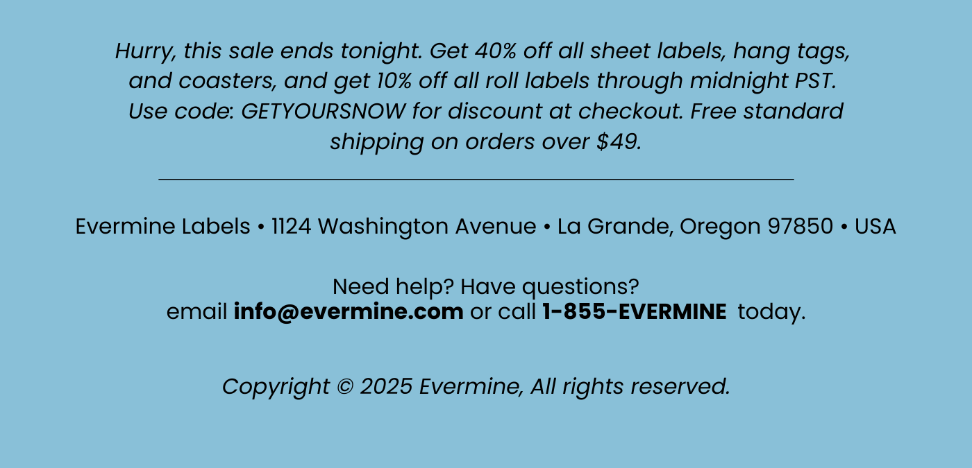 Sale ends midnight tonight