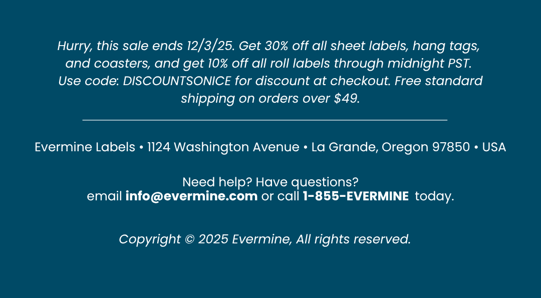 Sale ends 12/3