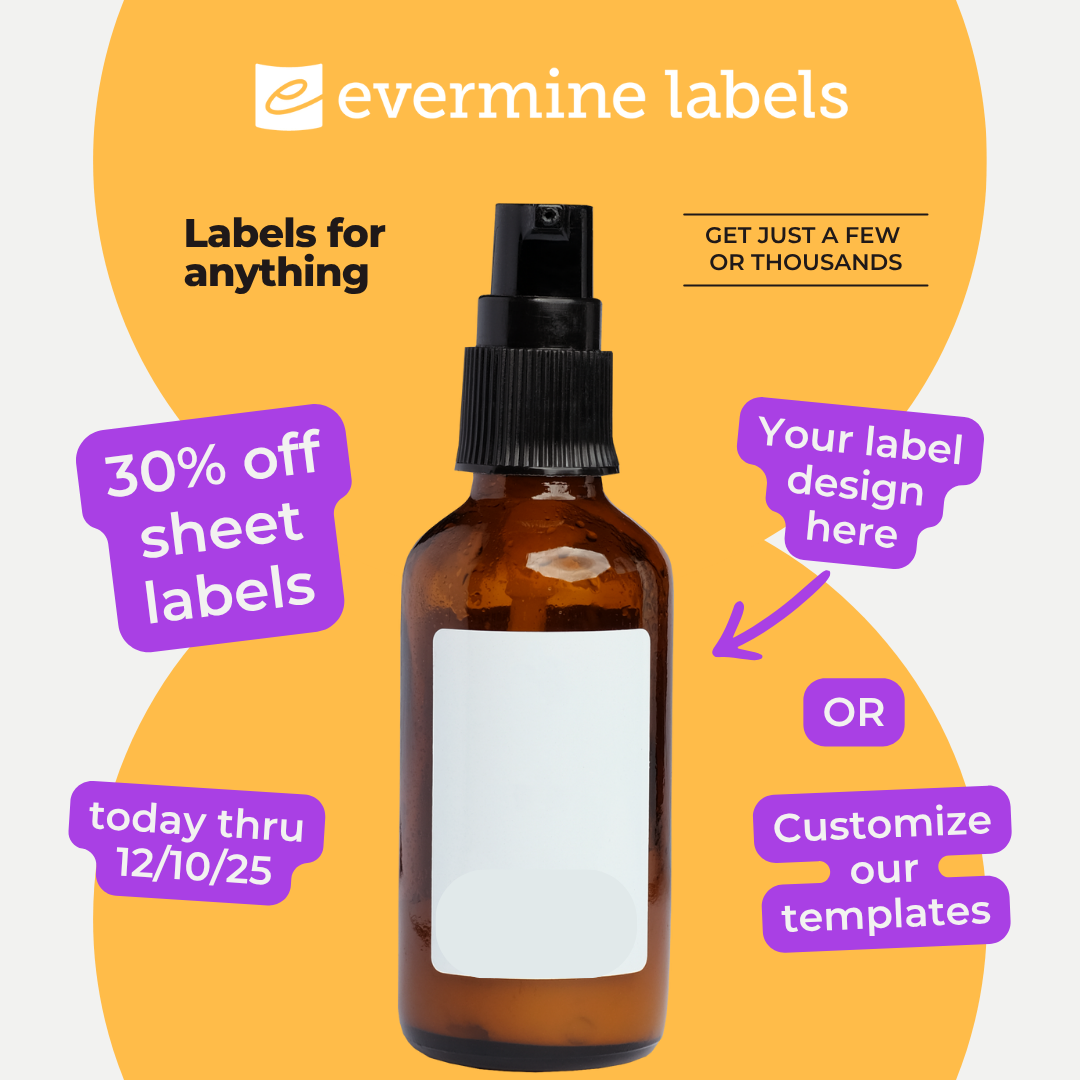 30% off sheet labels