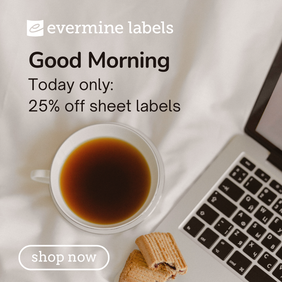 25% off sheet labels
