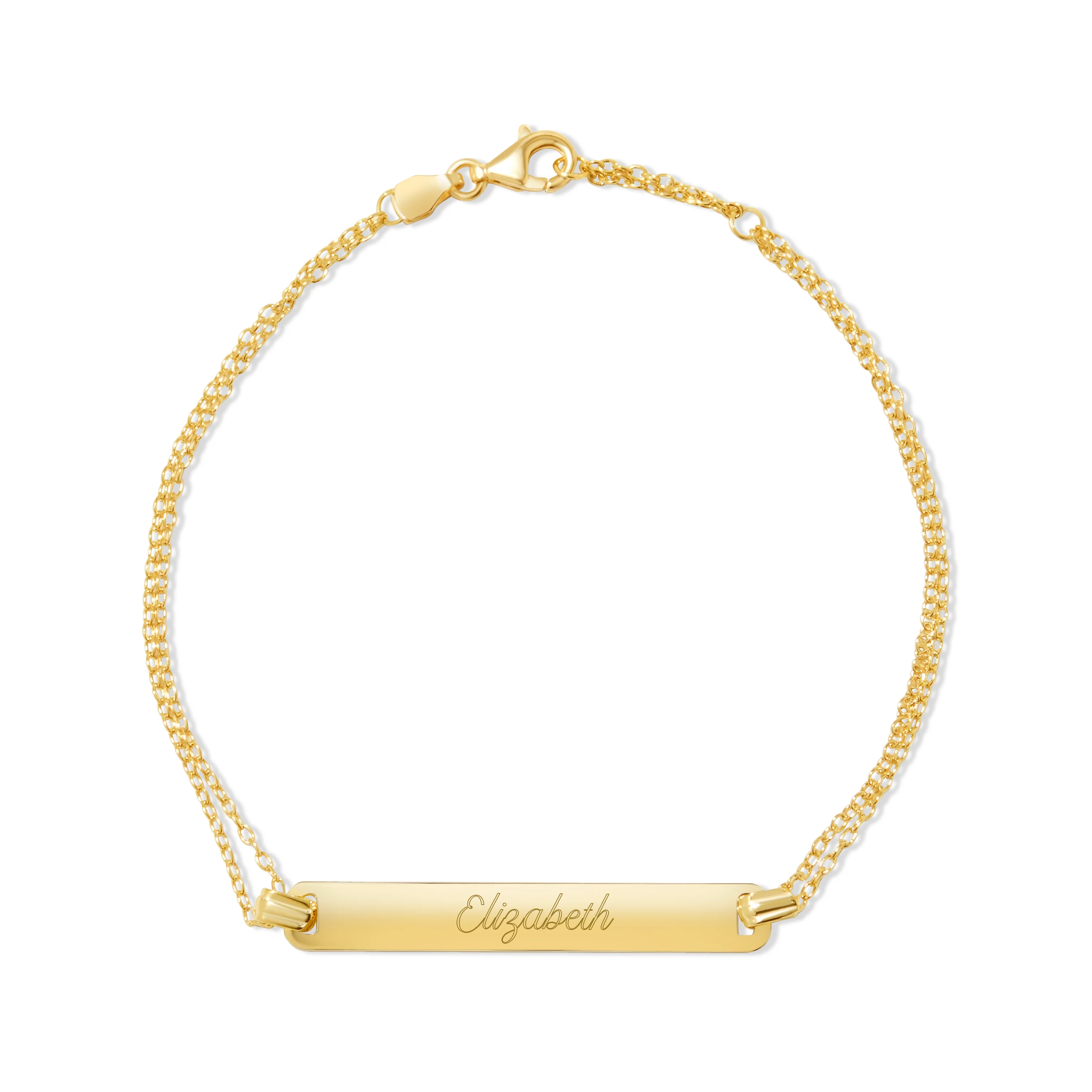 Image of Name Bar Gold Bracelet