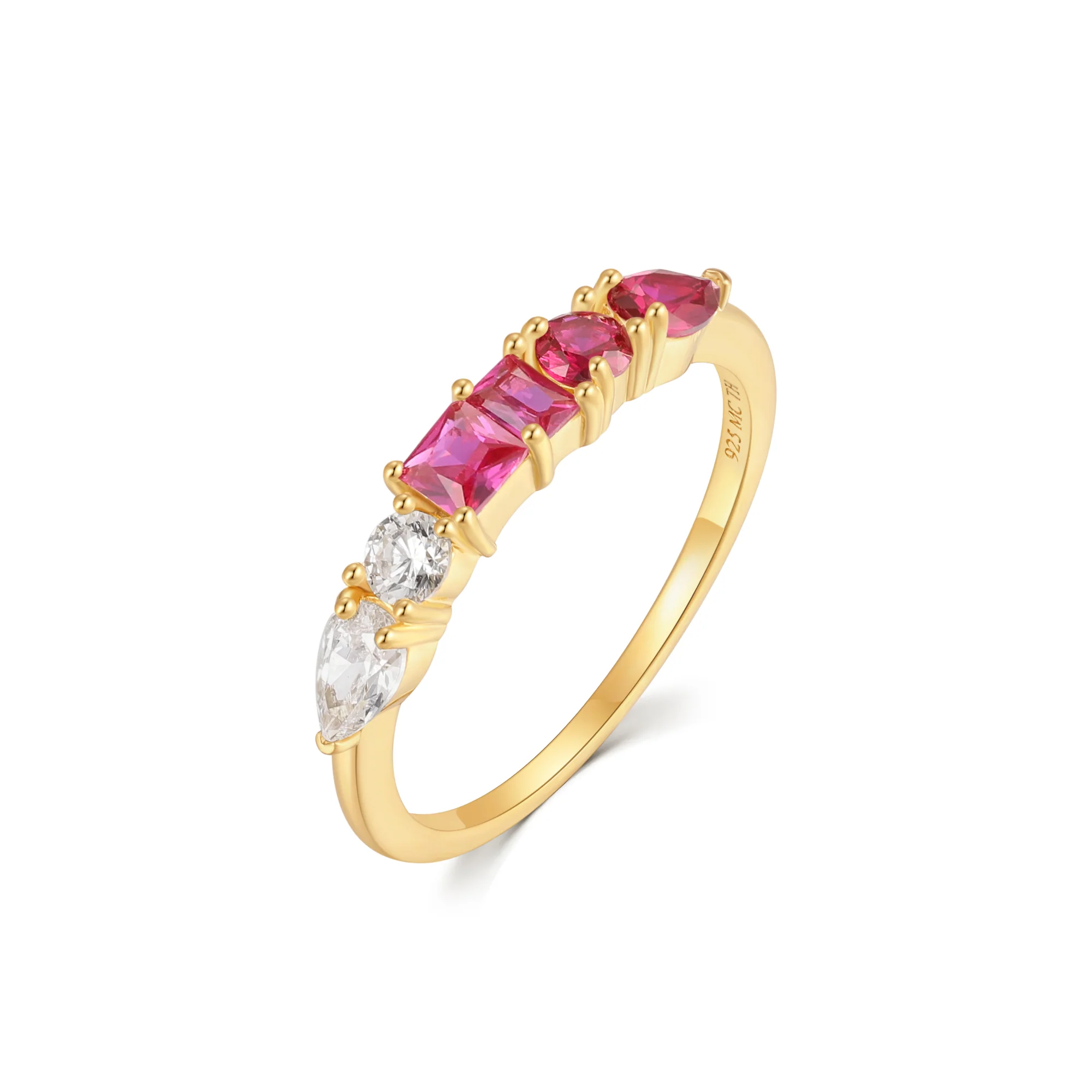 Image of Gold Vermeil Petite Ombre Birthstone Ring