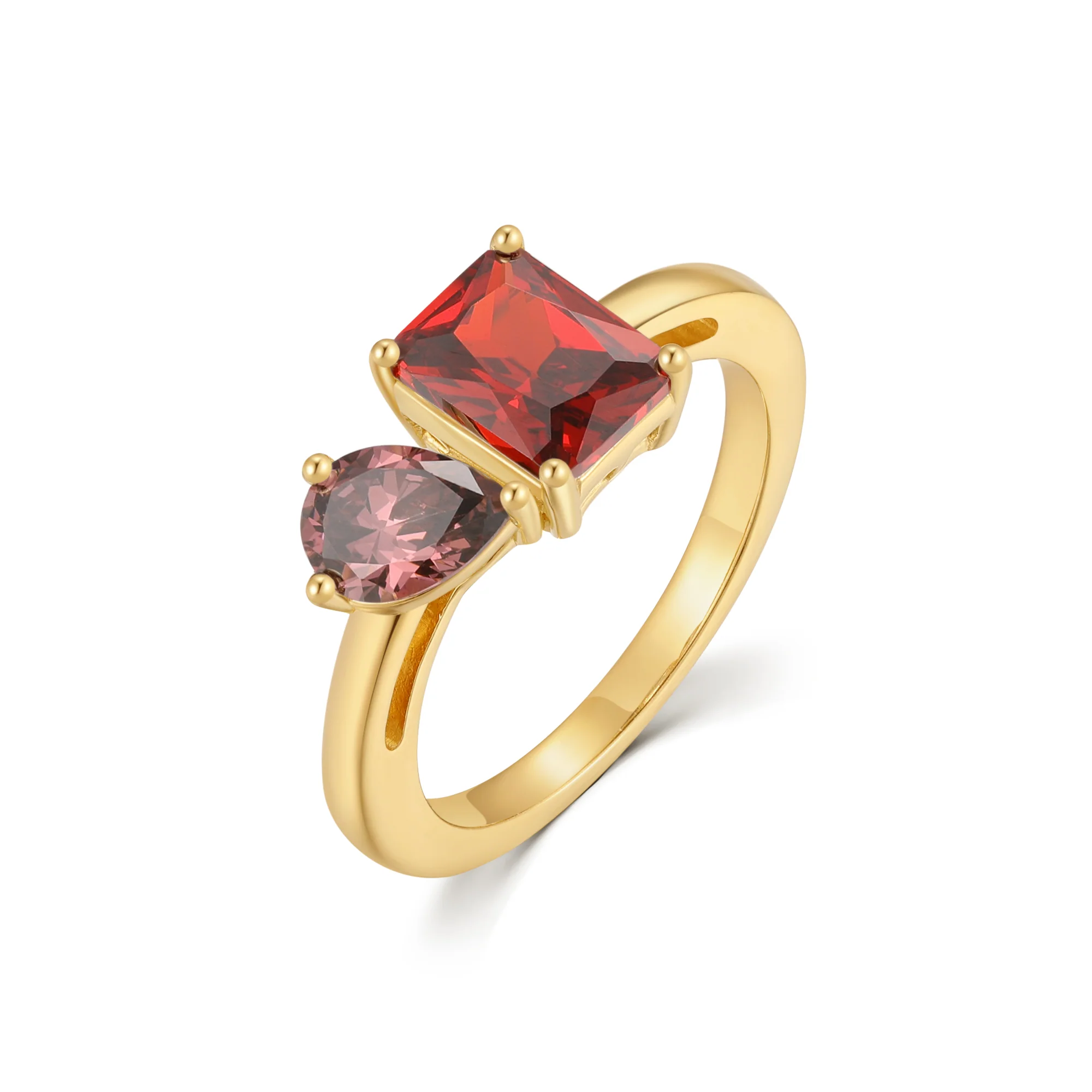 Image of Gold Vermeil Bypass Birthstone Ring
