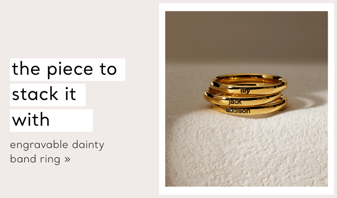 Engravable Dainty Band Ring