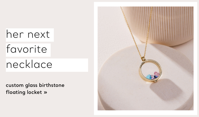 Custom Glass Birthstone Floating Locket