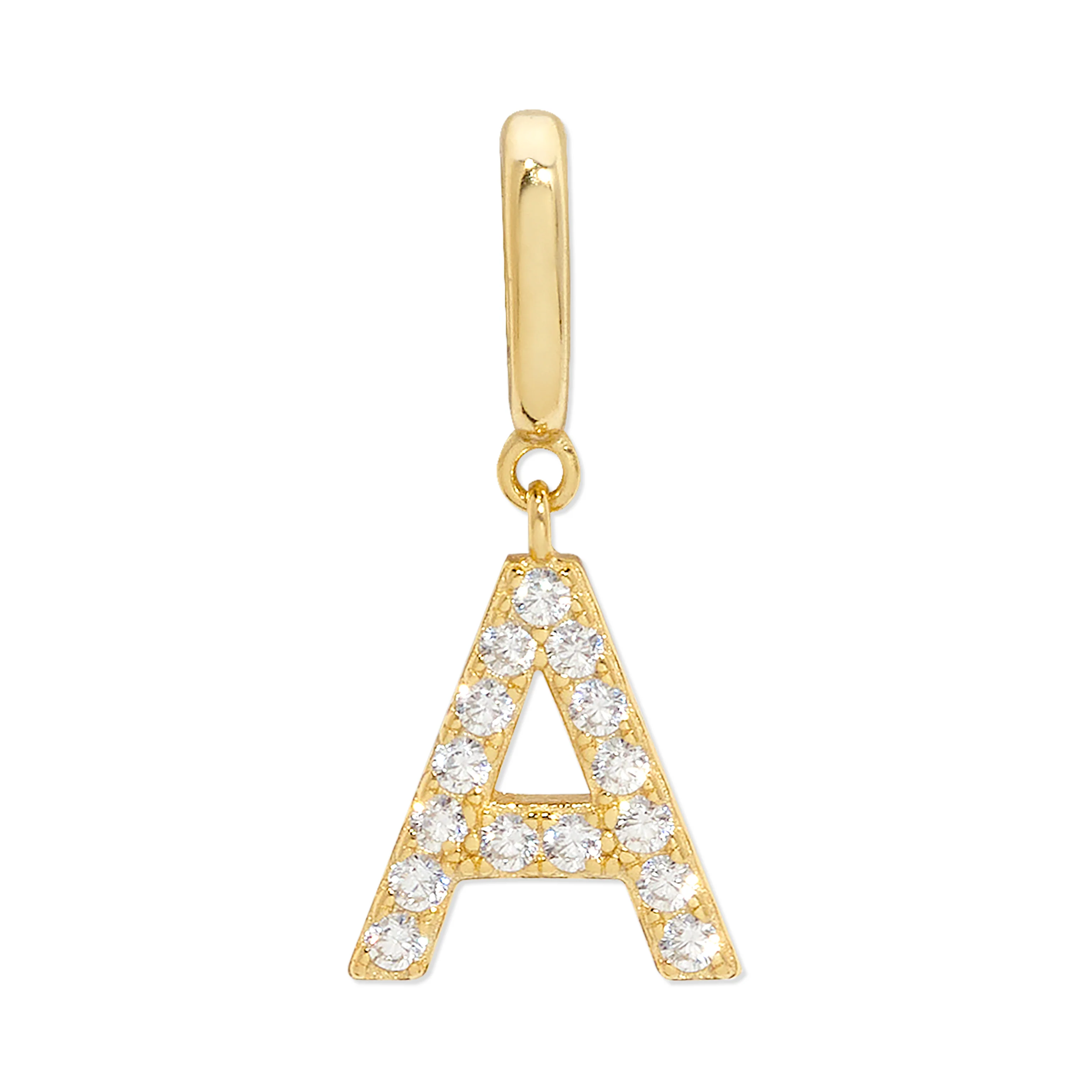 Image of Pave Initial Hinged Charm
