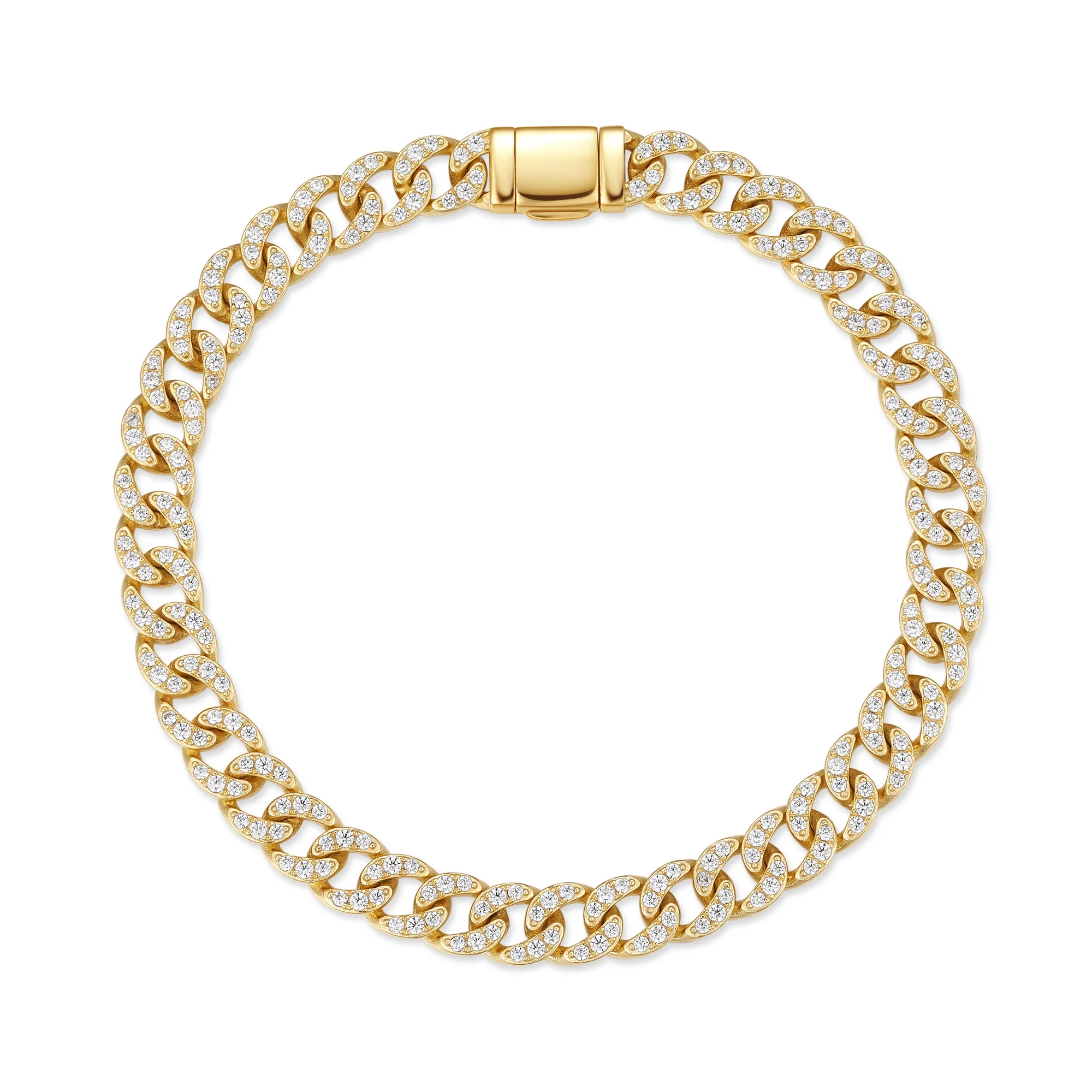 Image of Waterproof CZ Cuban Chain Bracelet
