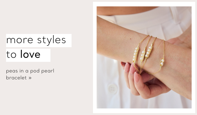 peas in a pod pearl bracelet