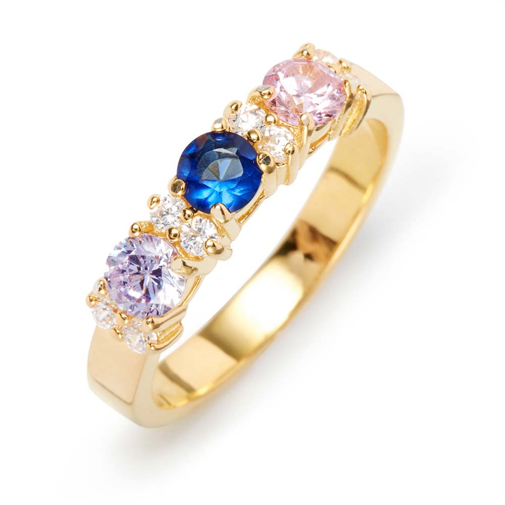 Image of Custom Close to the Heart Birthstone Ring