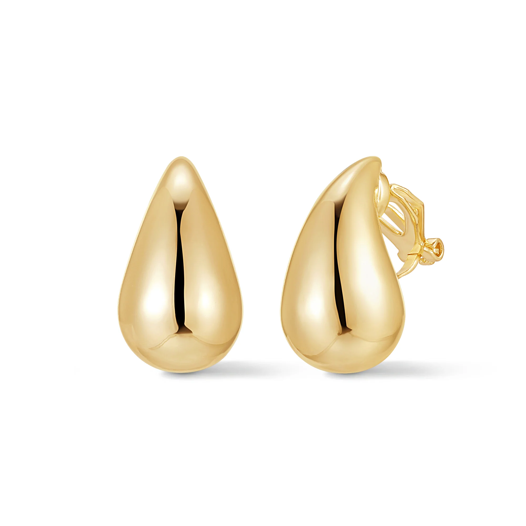 Image of Waterproof Teardrop Clip On Earrings