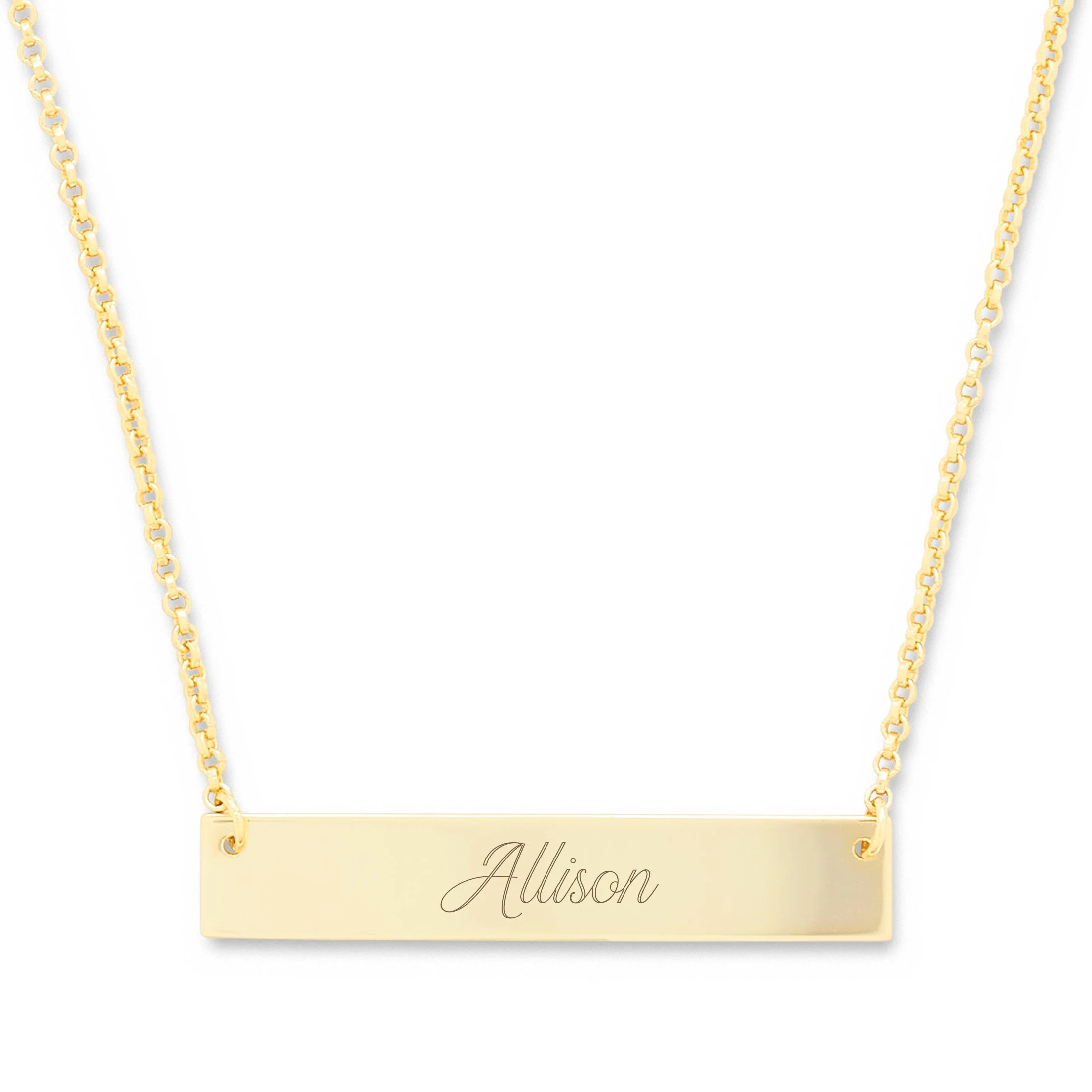 Image of Engravable Petite Name Bar Necklace