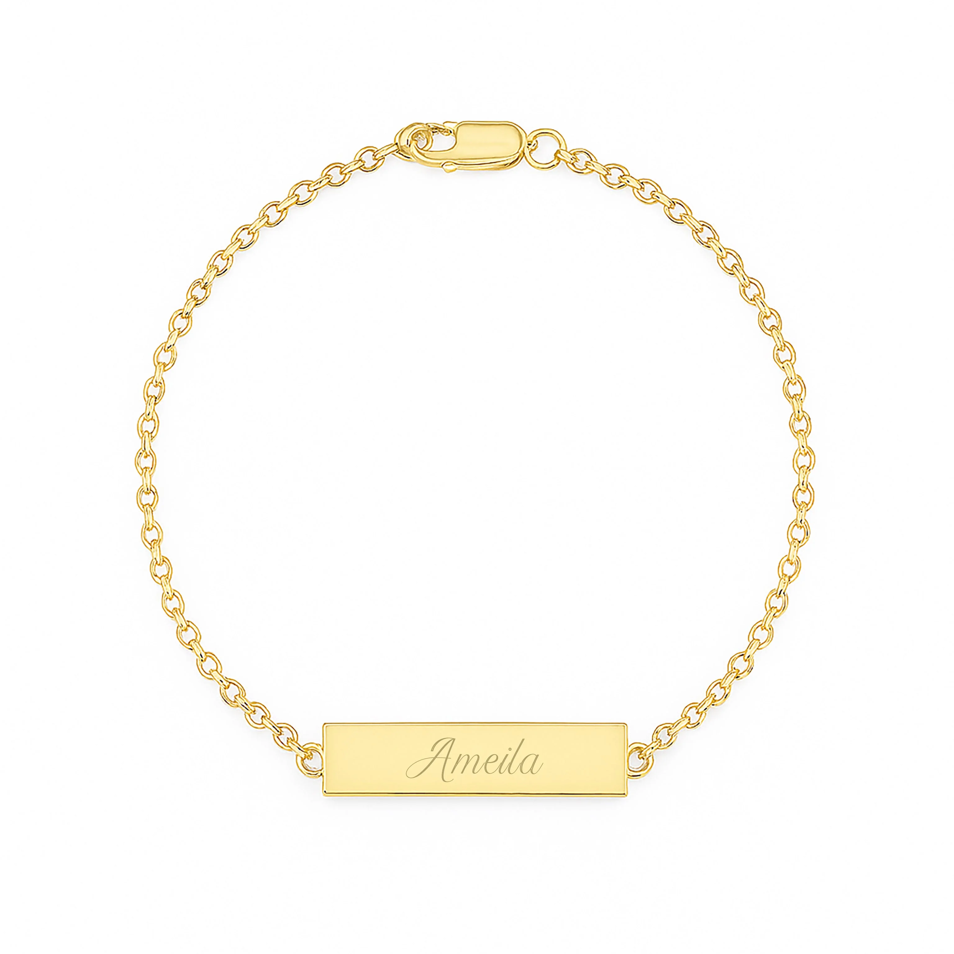 Image of Engravable Petite Name Bar Bracelet