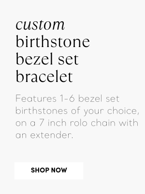 Custom Birthstone Bezel Set Bracelet