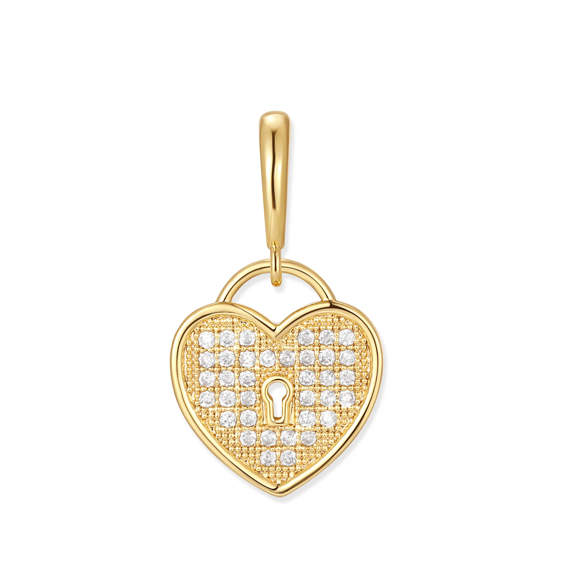 Image of Waterproof Padlock Heart Charm