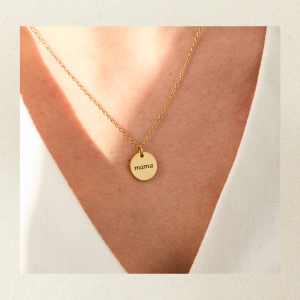 Engraved Name Disc Necklace