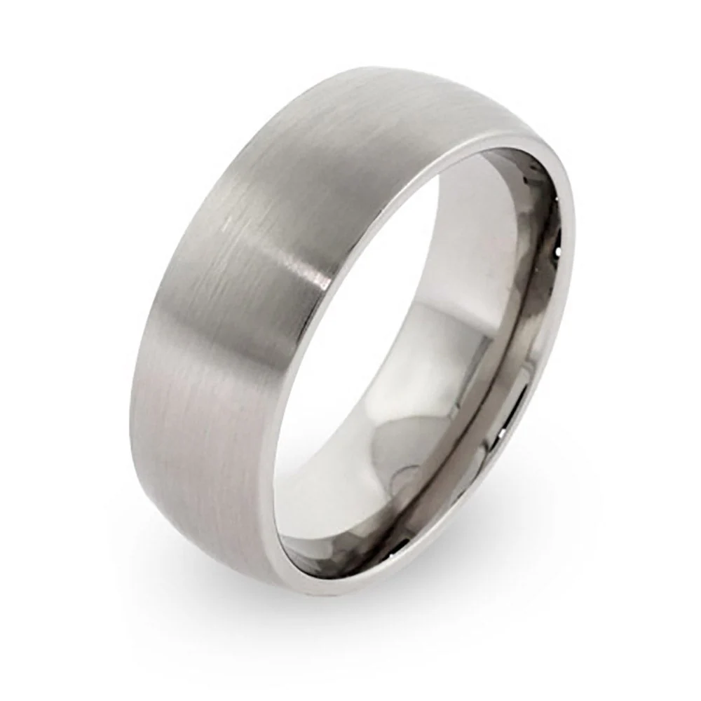 Image of 7mm Brushed Stainless Steel Wedding Band