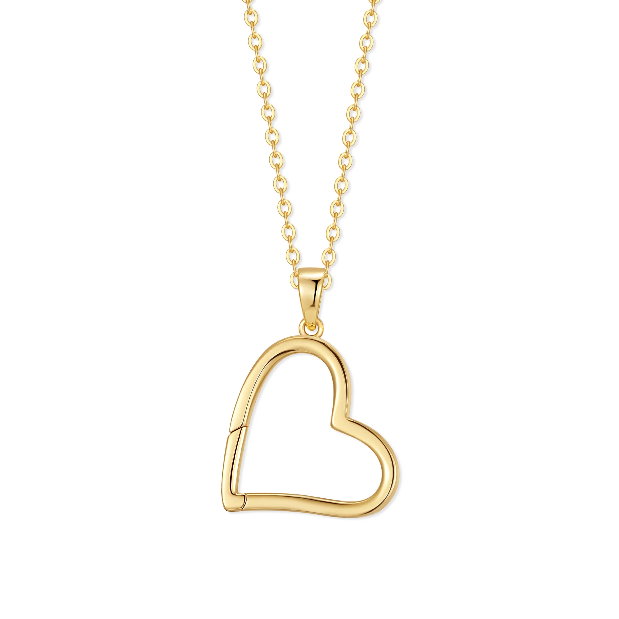 Image of Open Heart Hinge Necklace